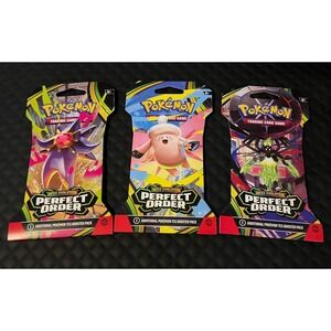 Pokemon Booster Pack Multi New Perfect Order Mega Evolution 3 Pack